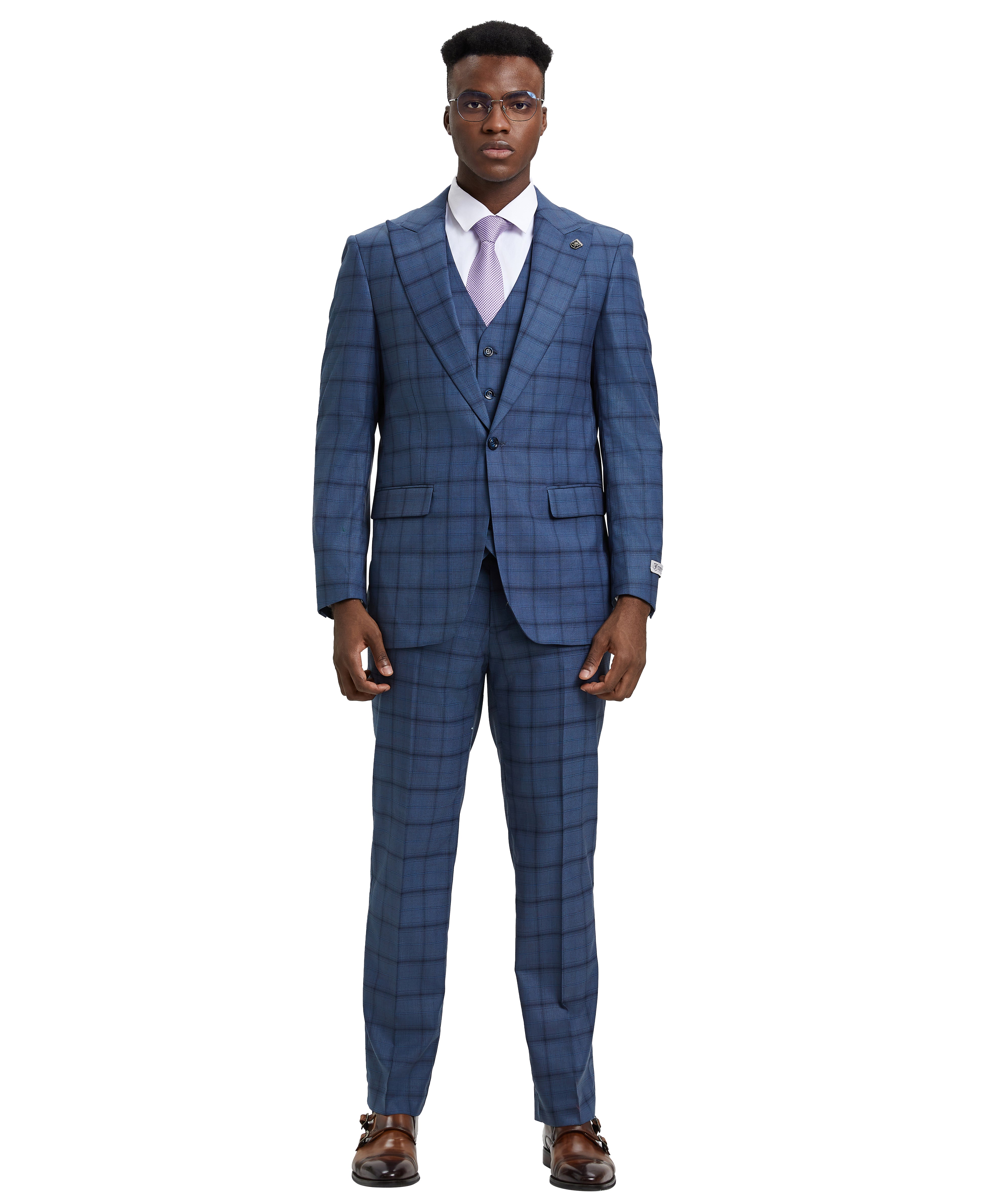 Traje sin mangas Stacy Adams Hybrid Fit, azul ventana