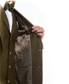 Sean Alexander Hybrid Fit Tweed Suit, Olive - Julinie