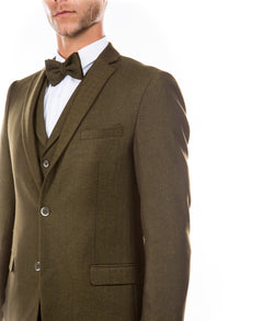 Sean Alexander Hybrid Fit Tweed Suit, Olive - Julinie
