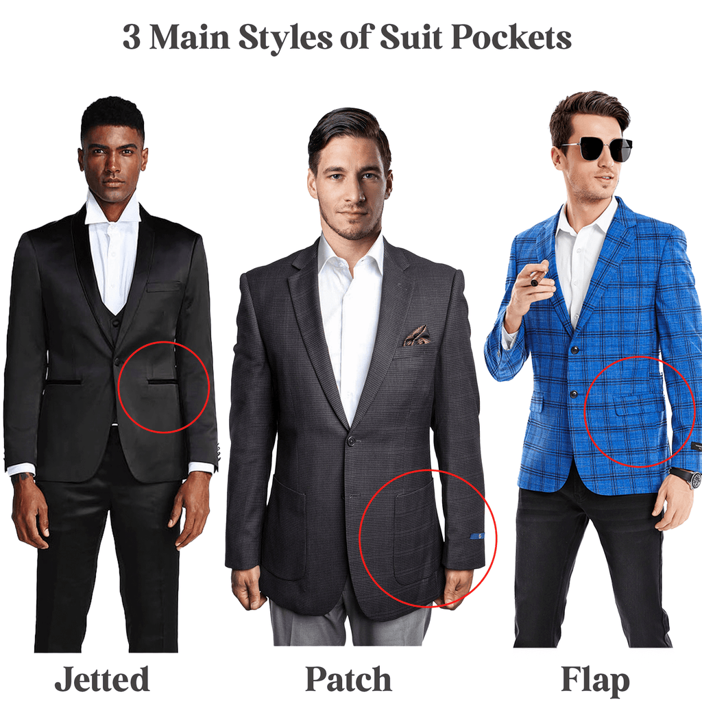 What are the 3 Main Styles of Suit Pockets?