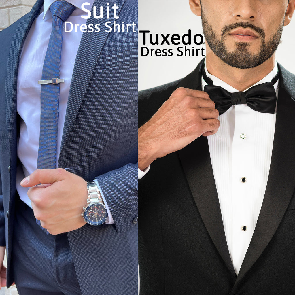 Differences between a Suit Dress Shirt and a Tuxedo Dress Shirt