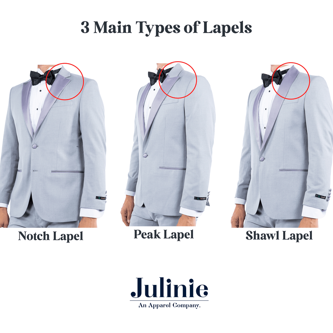 What are the differences between Notch Lapel vs. Peak Lapel vs. Shawl Lapel? - Julinie