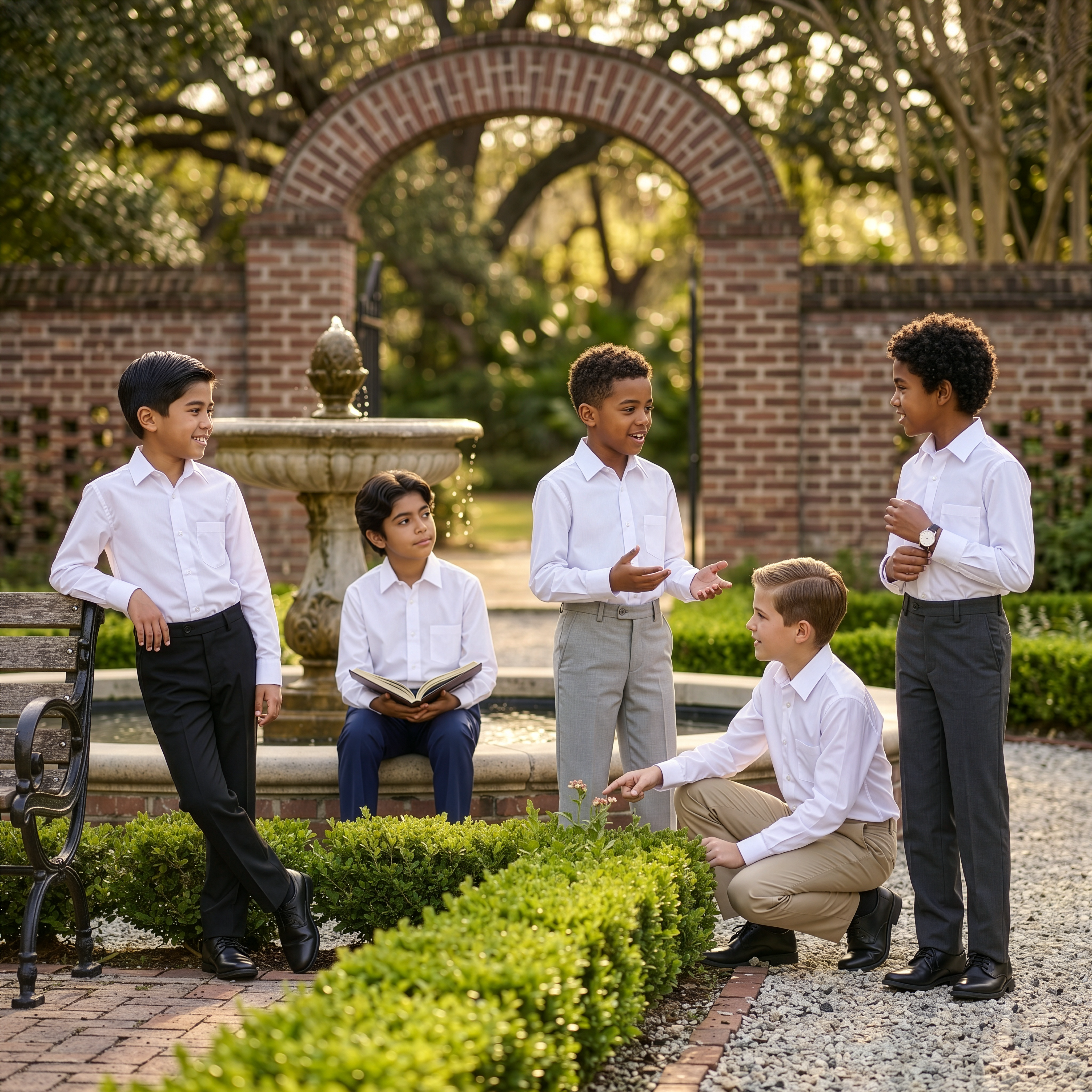 ZeGarie Boys' Tailored Fit Suit Separates Pants Only – Solid – Wedding & Ring Bearer