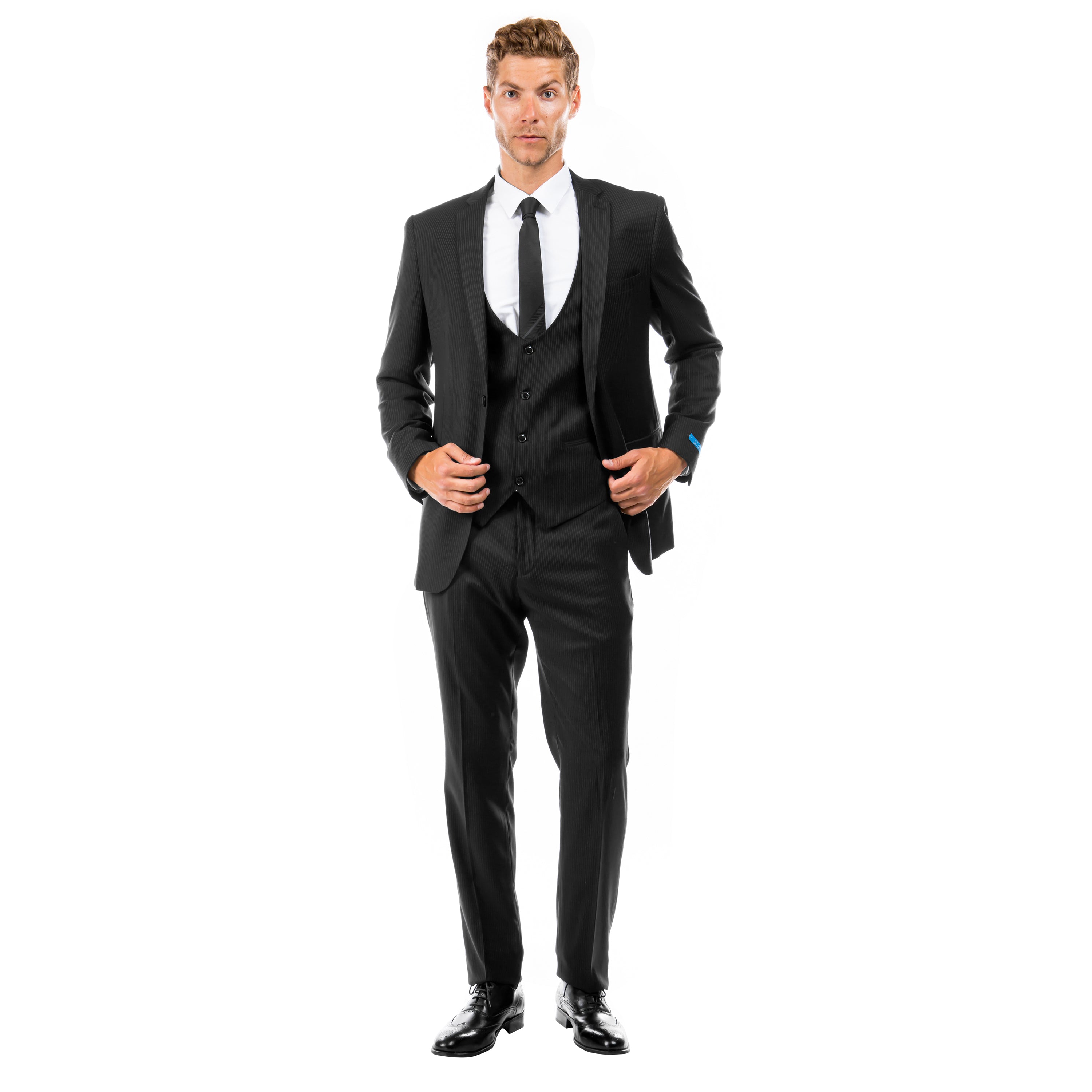3 PC Pin Stripe Notch Lapel Suit