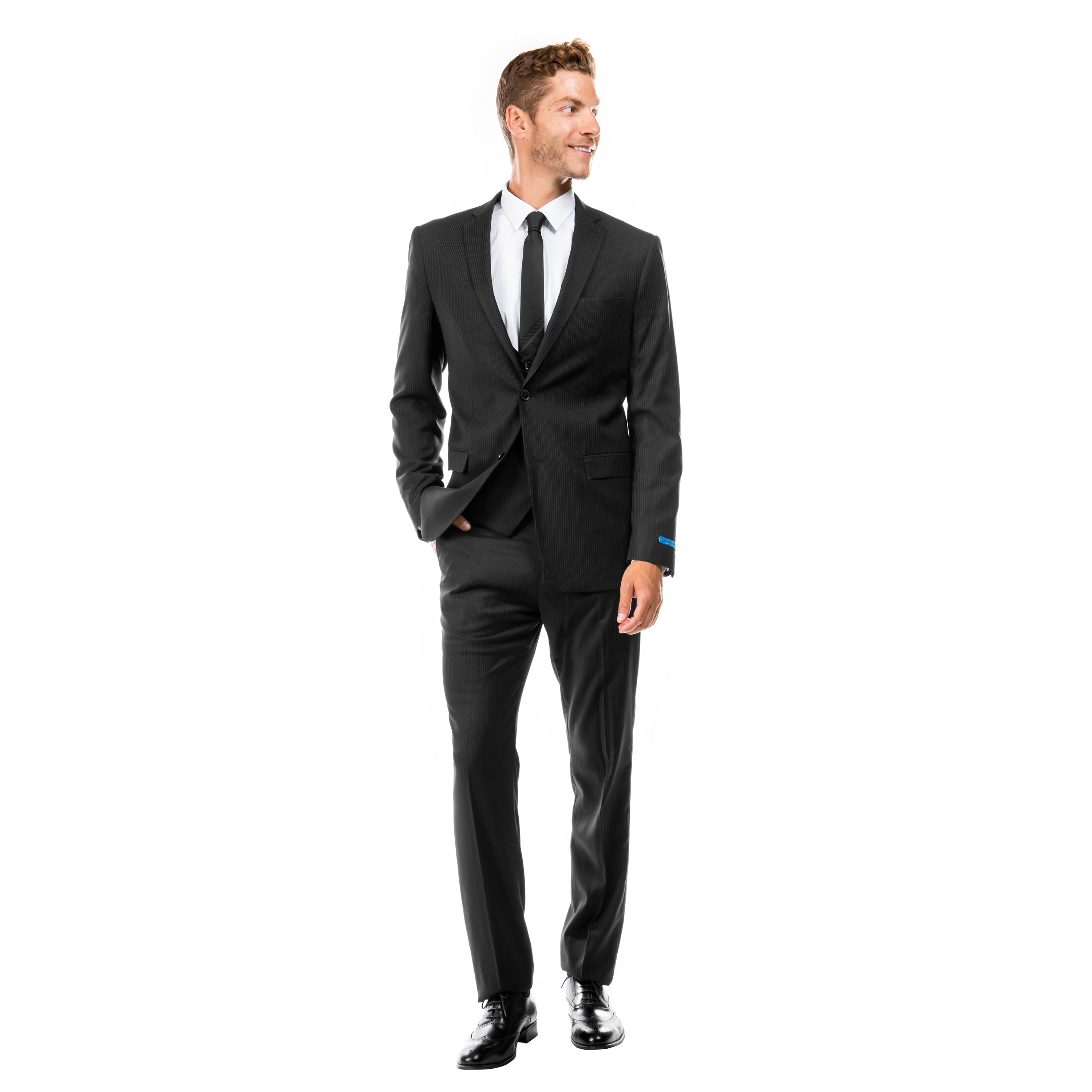 3 PC Pin Stripe Notch Lapel Suit