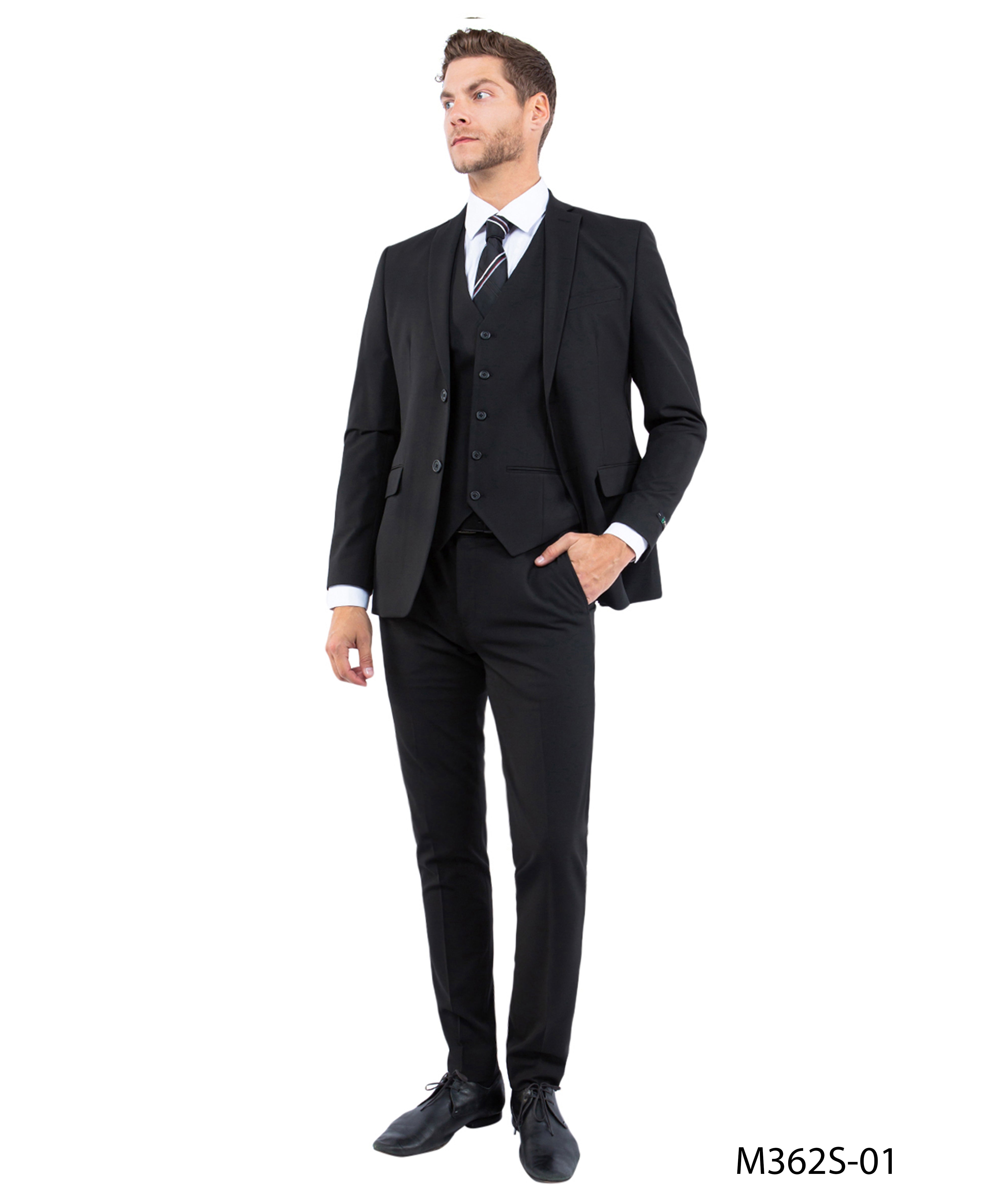 4-Way Stretch Mens 3pc Suit Set (Made to Move)