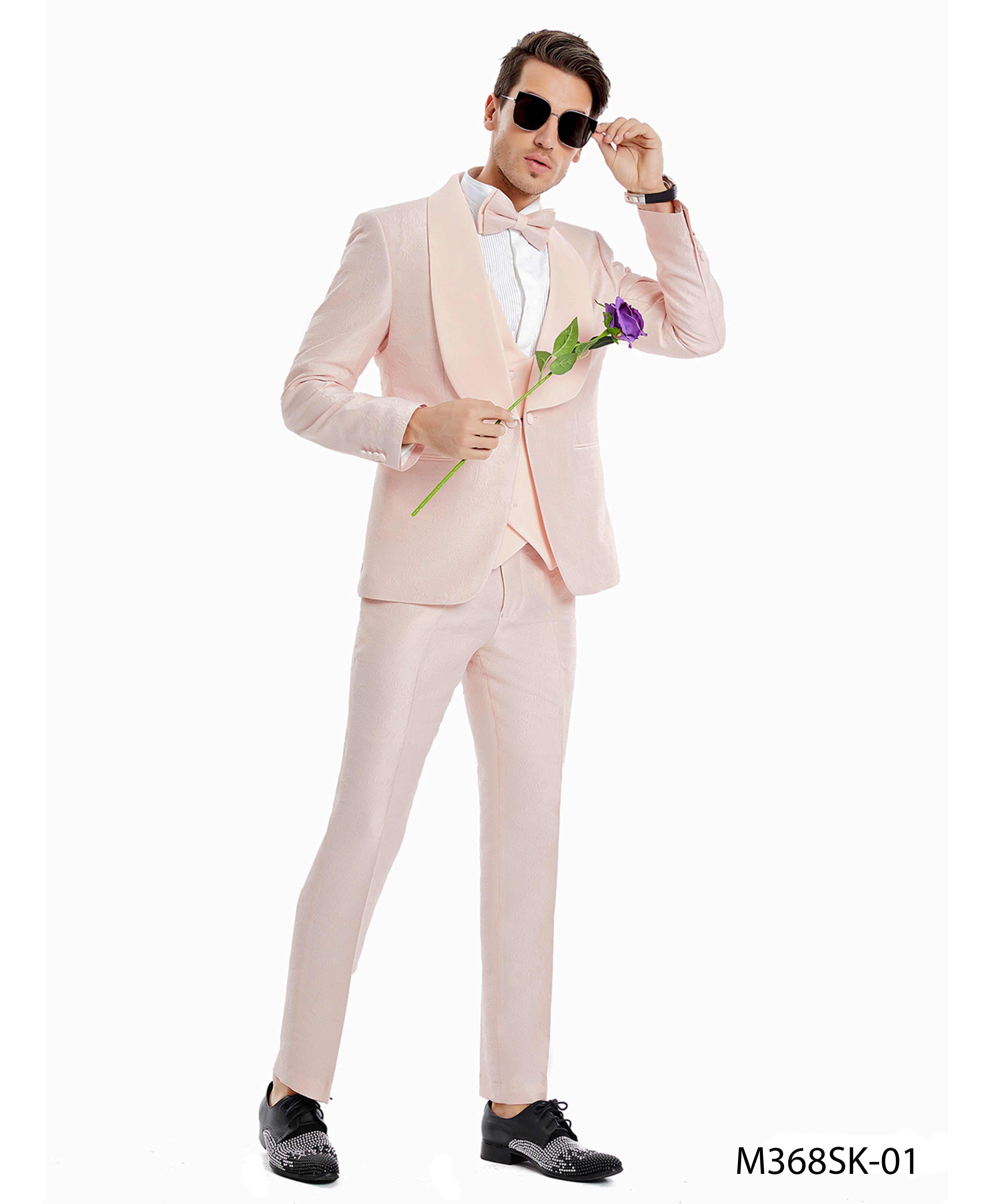 3 PC Shawl Collar Fashion Suit Set
