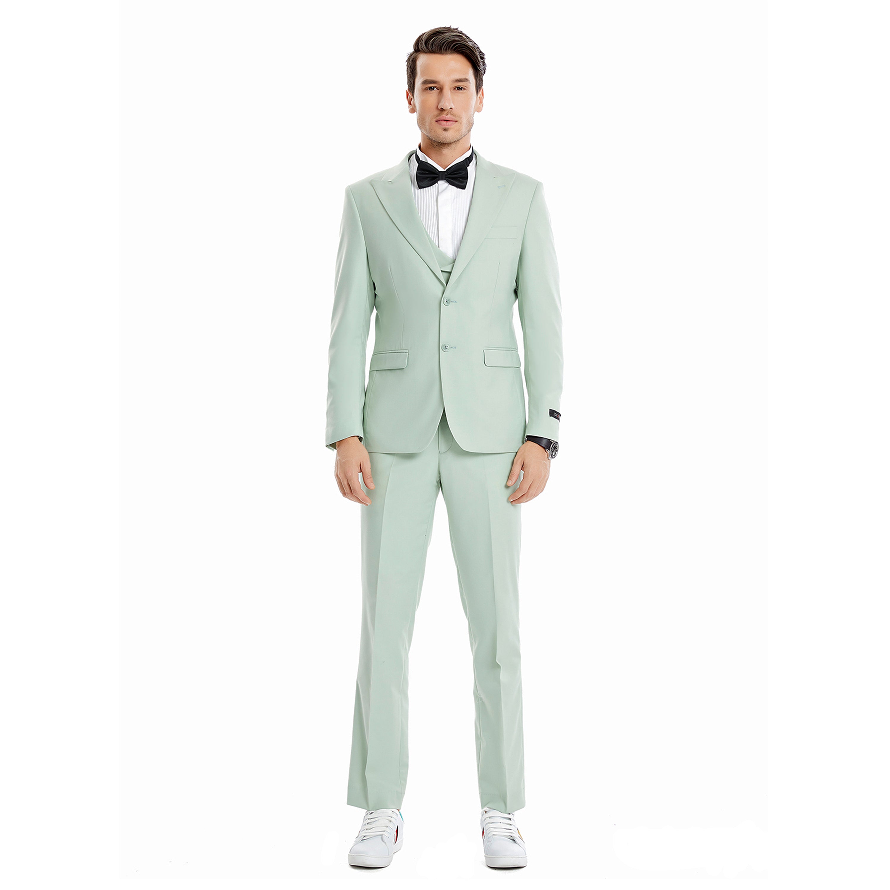 3 PC Peak Lapel Dinner Suit, Pastel Colors