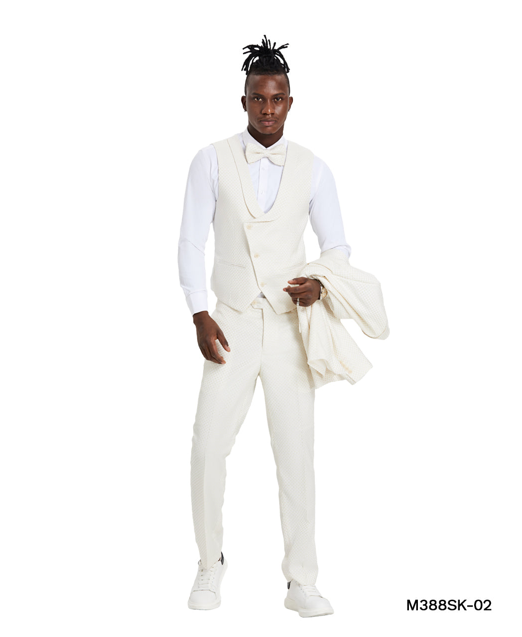 Polka Dot Suit With Matching Vest, Pants, & Bowtie