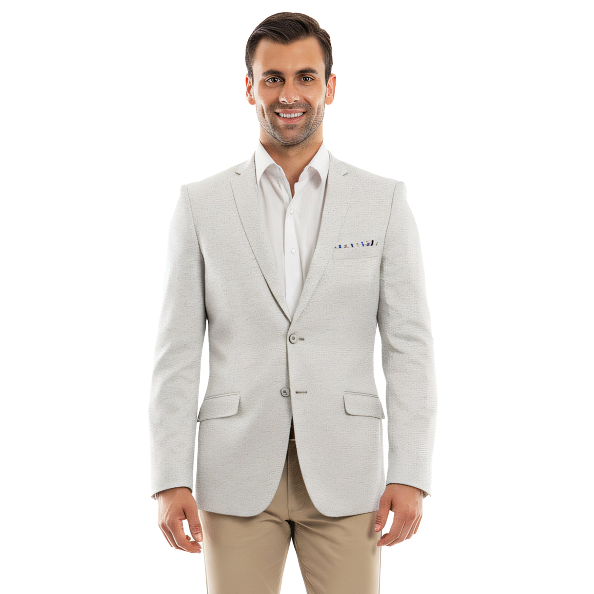 Slim Fit High Notch Lapel Sports abrigo Blazer Chaqueta para hombres