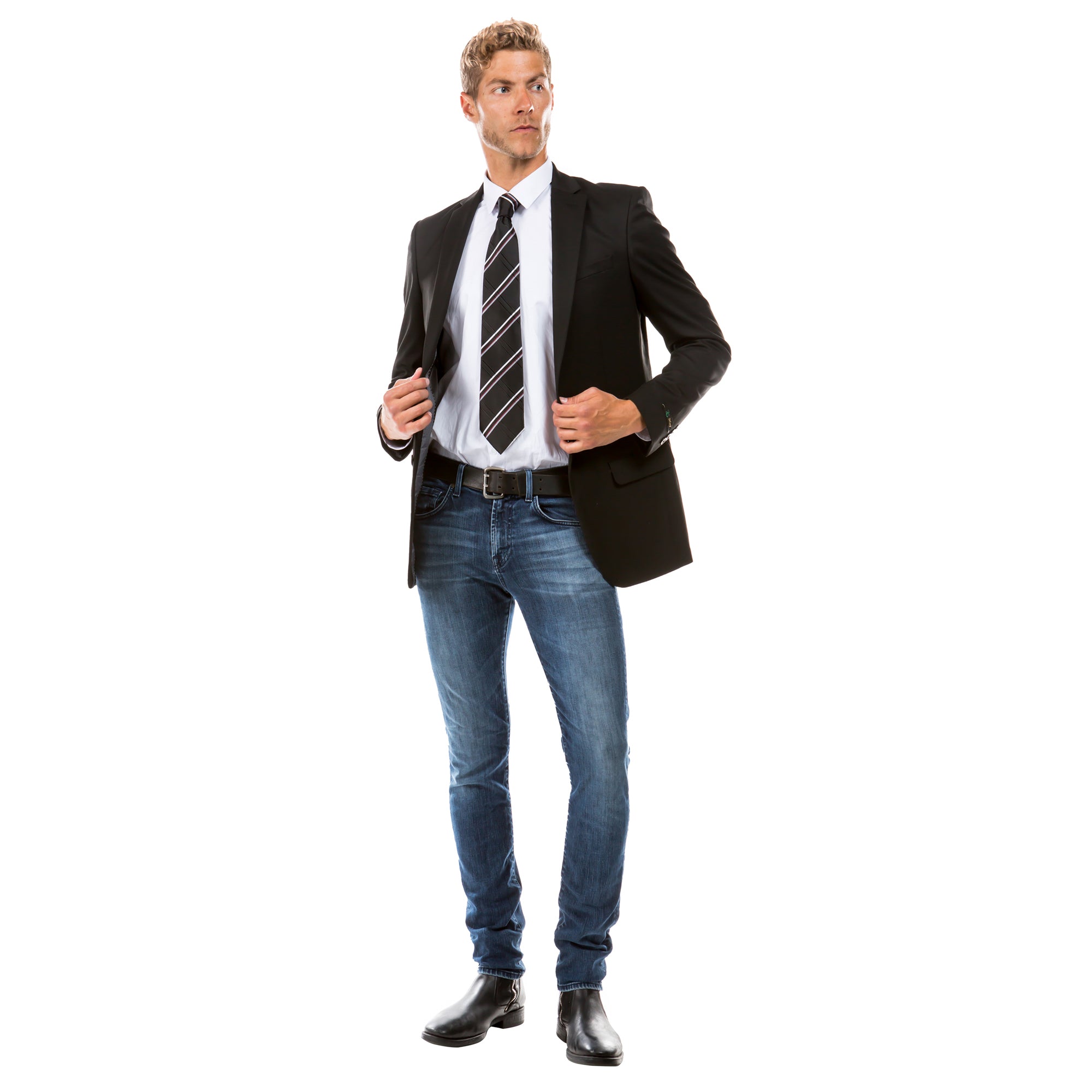 ZeGarie Men's Blazer Tailored Fit Jacket Only – Notch Lapel – Formal Event