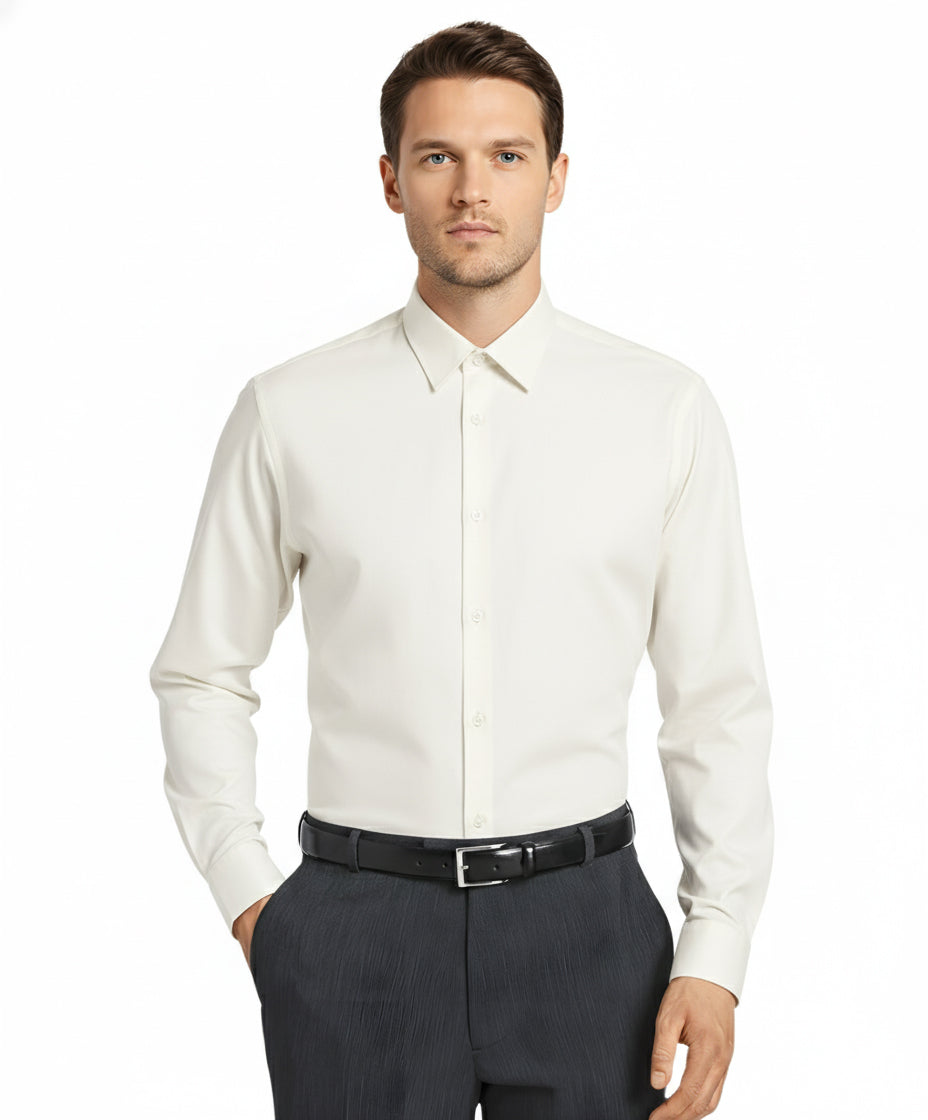 Modern Fit Long Sleeve Dress Shirt – Essential Wrinkle-Resistant Button-Down for Business, Formal, and Professional Wear