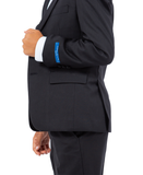 Perry Ellis Slim Fit Boys Suit 5-Piece Set (Sizes 2-20), Black