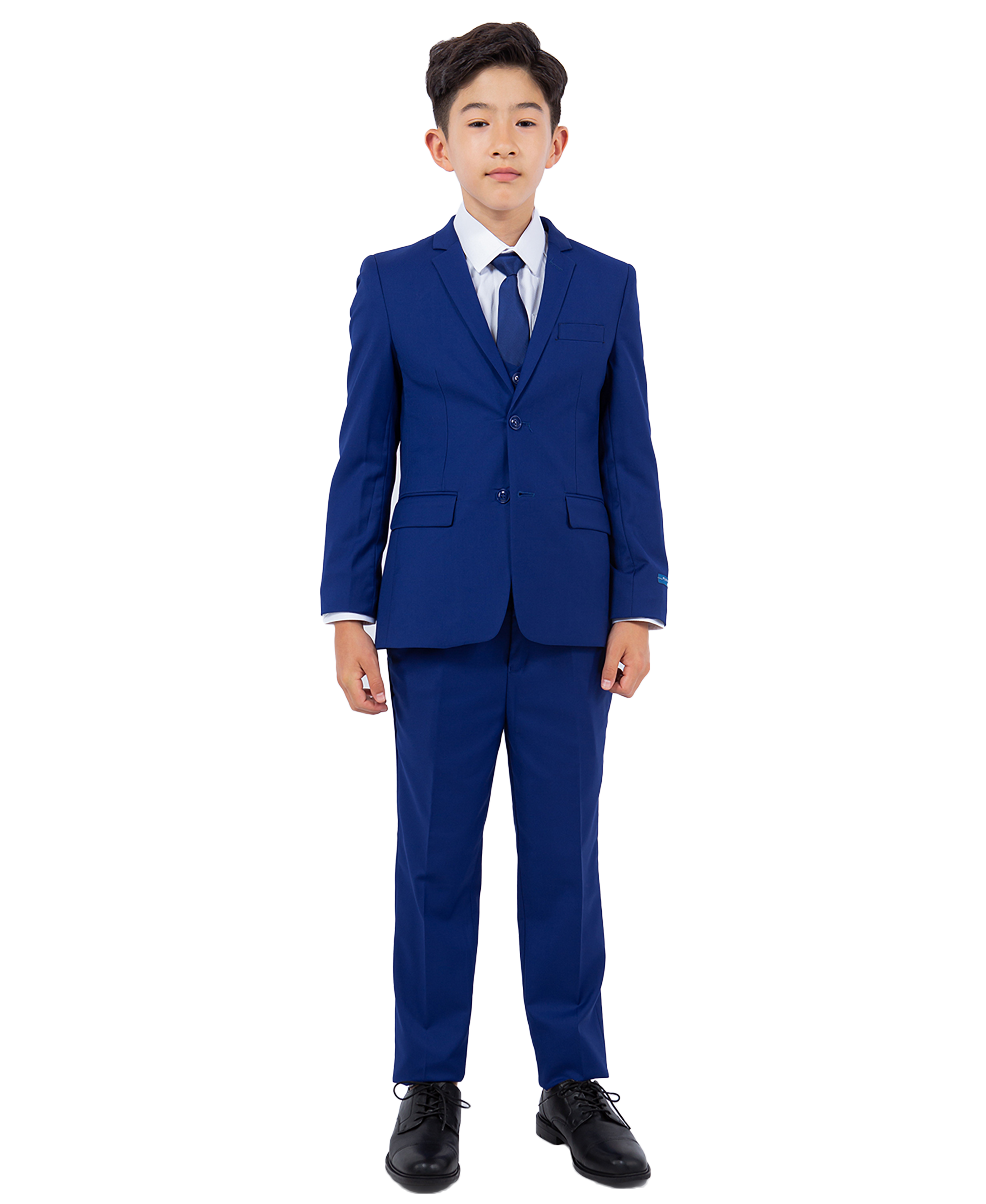 Perry Ellis Slim Fit Boys Suit 5-Piece Set (Sizes 2-20), Royal Blue