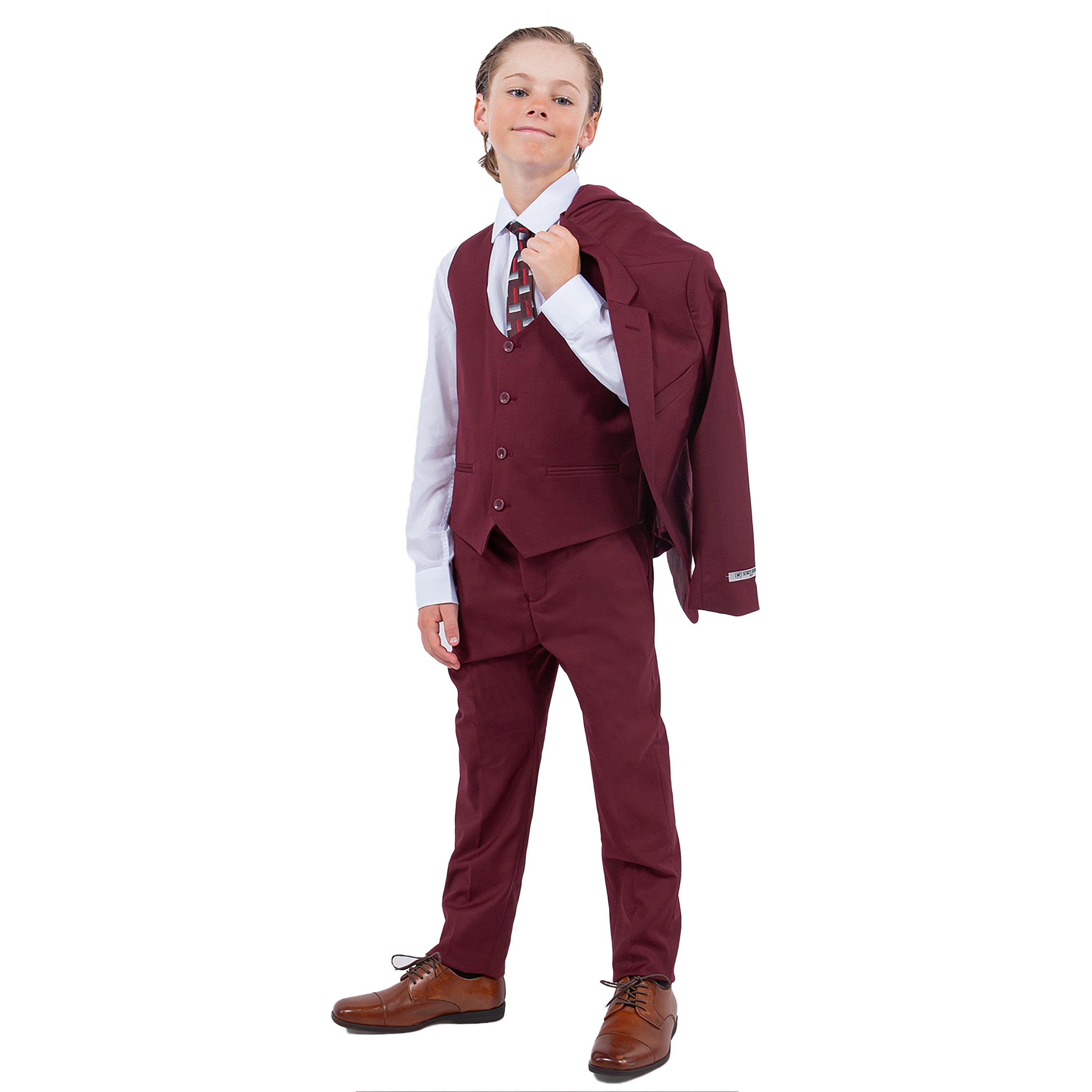 Stacy Adams Boy's 5pc Solid Suit