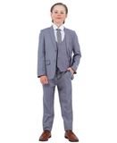 Stacy Adams 5pc Boys Suit, Mid grey