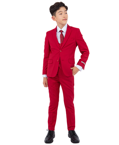Stacy Adams 5pc Boys Suit, Red