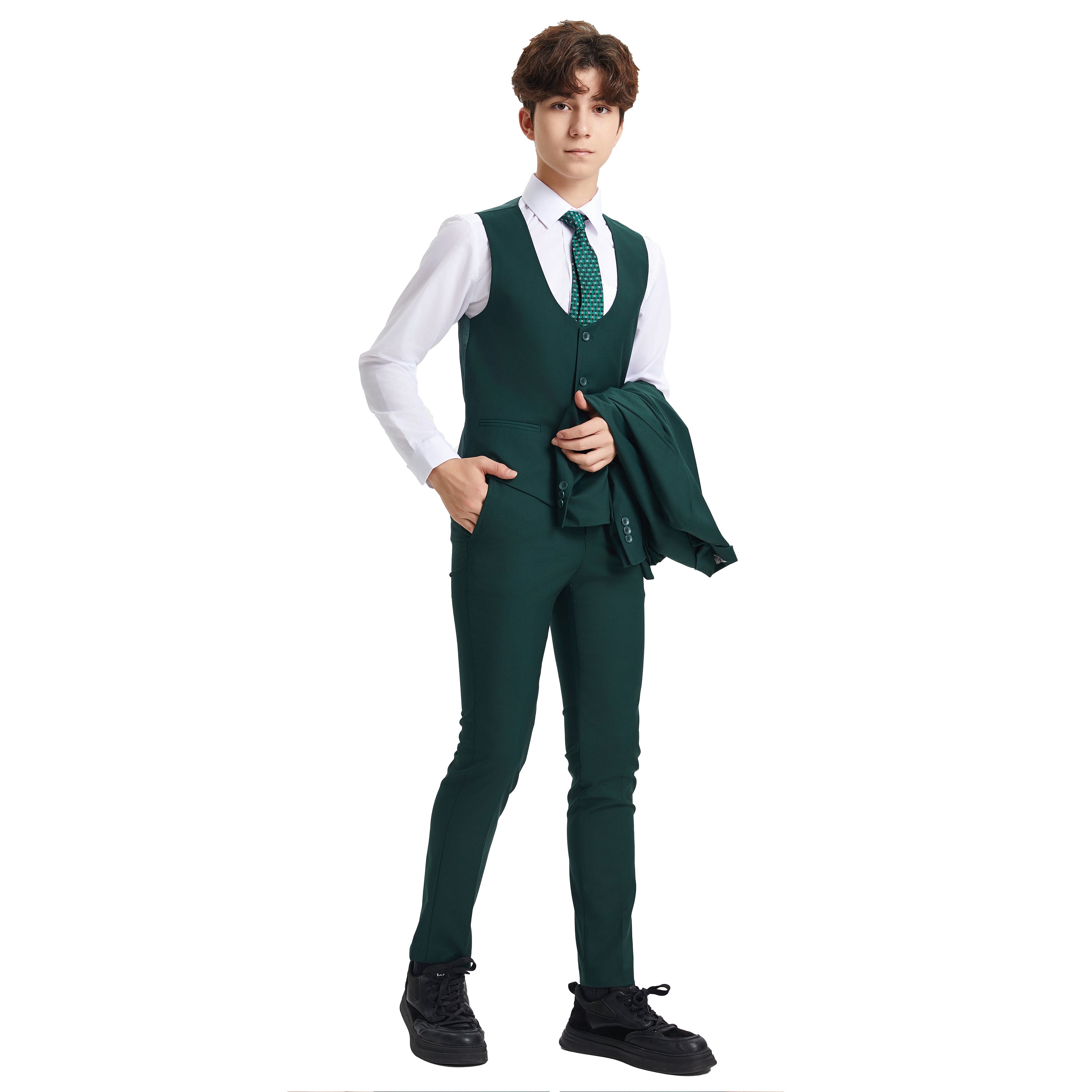 Stacy Adams Boy's 5pc Solid Suit