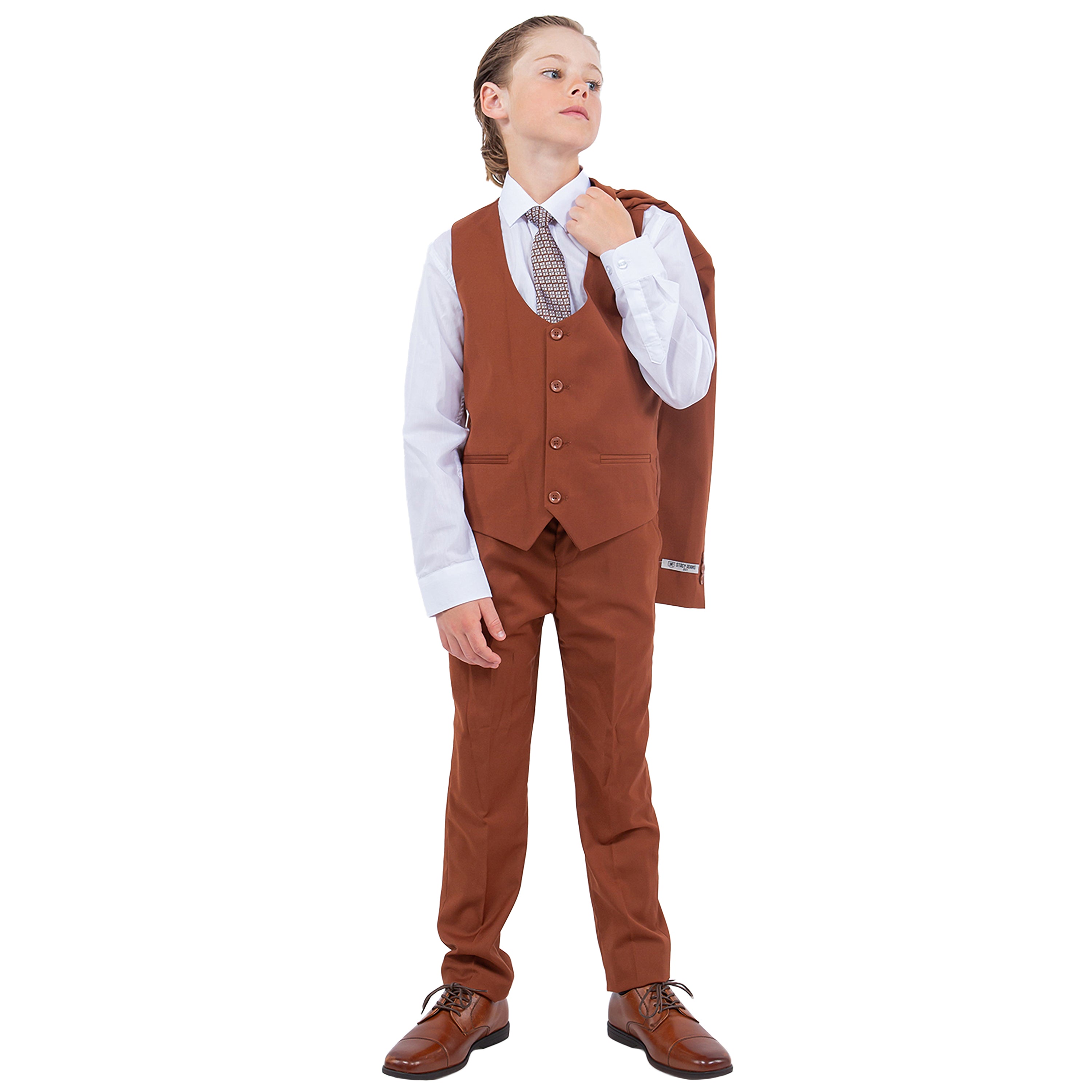 Stacy Adams Boy's 5pc Solid Suit