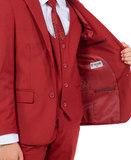Stacy Adams 5pc Boys Suit, Brick