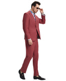 Stacy Adams Hybrid Fit U-Shaped Vested Suit, Coral