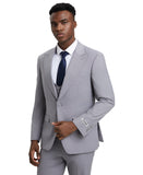 Stacy Adams Hybrid Fit U-Shaped Vested Suit, Grey