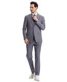 Stacy Adams Hybrid-Fit Vested Suit, Heavenly Grey