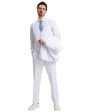 Stacy Adams Hybrid-Fit Vested Suit, Snow White