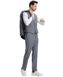 Stacy Adams Hybrid-Fit Vested Suit, Formal Grey