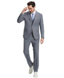 Stacy Adams Hybrid-Fit Vested Suit, Formal Grey