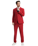 Stacy Adams Hybrid-Fit Vested Suit, Seductive Red