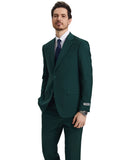 Stacy Adams Hybrid-Fit Vested Suit, Sacramento Green