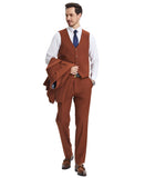 Stacy Adams Hybrid-Fit Vested Suit, Terracotta Brown
