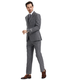 Stacy Adams Hybrid-Fit Vested Suit, Grey Tweed