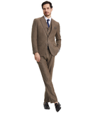 Stacy Adams Hybrid-Fit Vested Suit, Brown Tweed