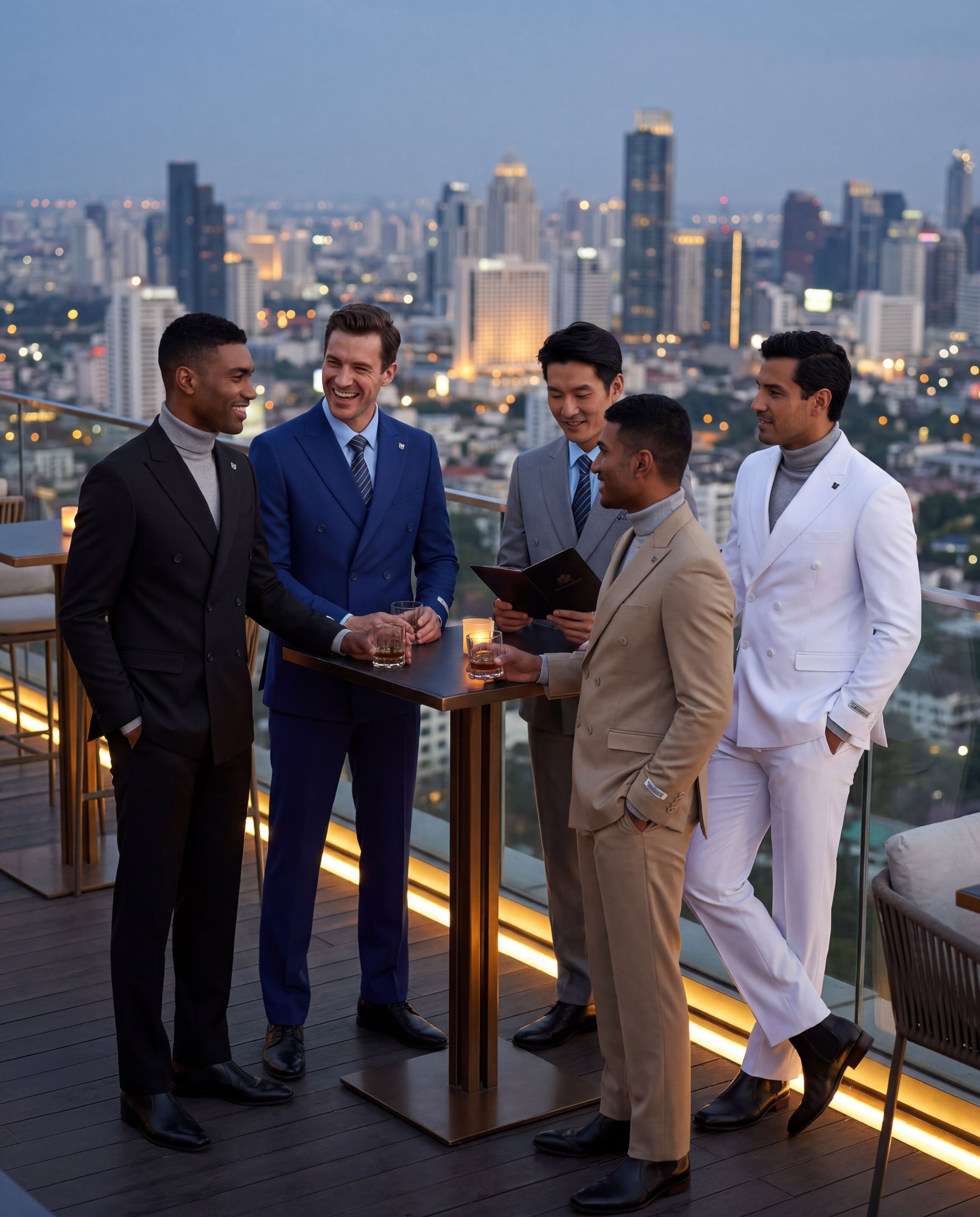 Stacy Adams Men's Hybrid-Fit 2pc Solid Double-Breasted Suit Set