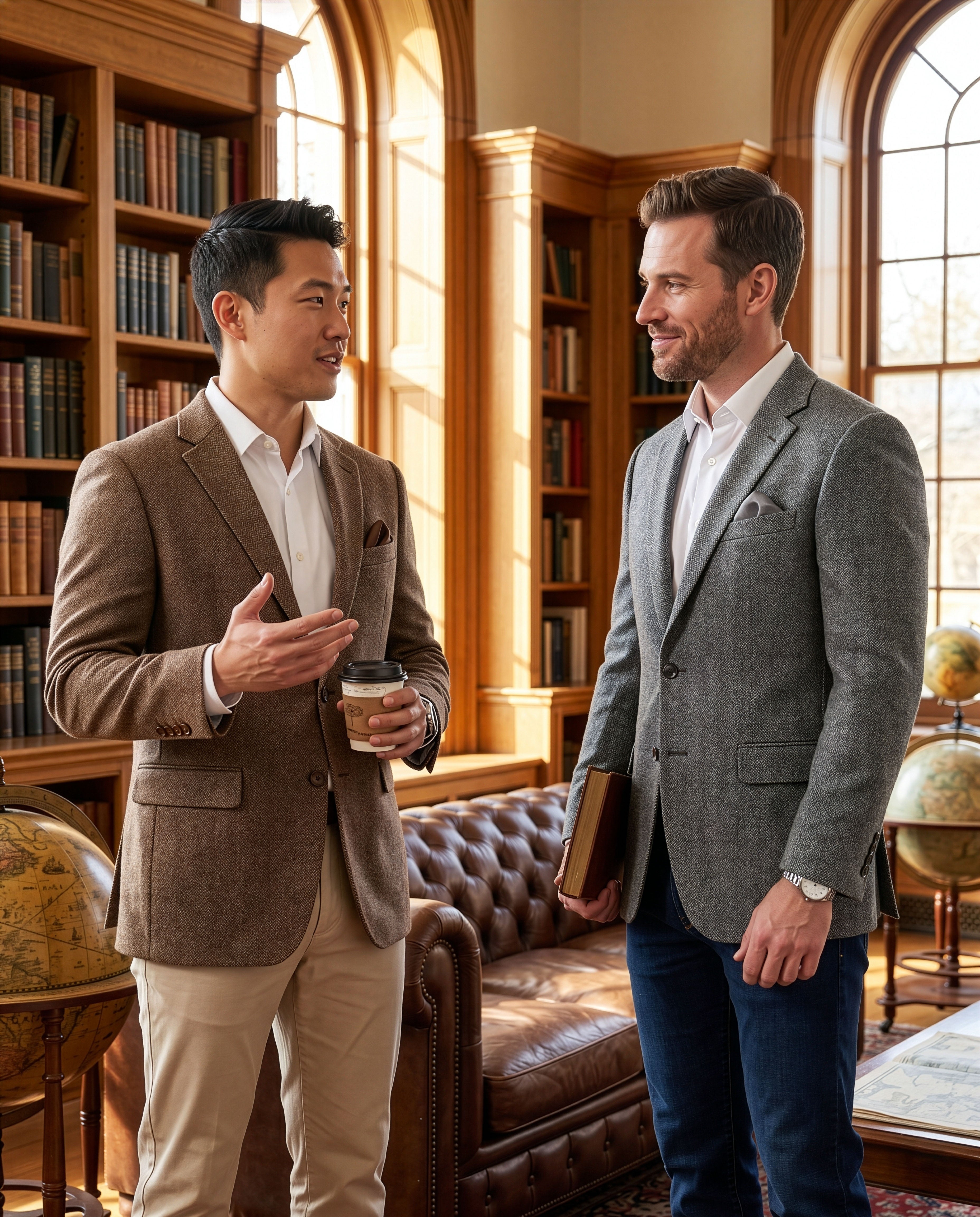Stacy Adams Men's Hybrid-Fit Tweed Sportcoat Only, Notch Lapel