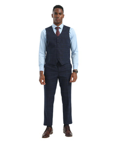 Stacy Adams Men's Hybrid Fit Suit in Navy for Creative Industry Wear