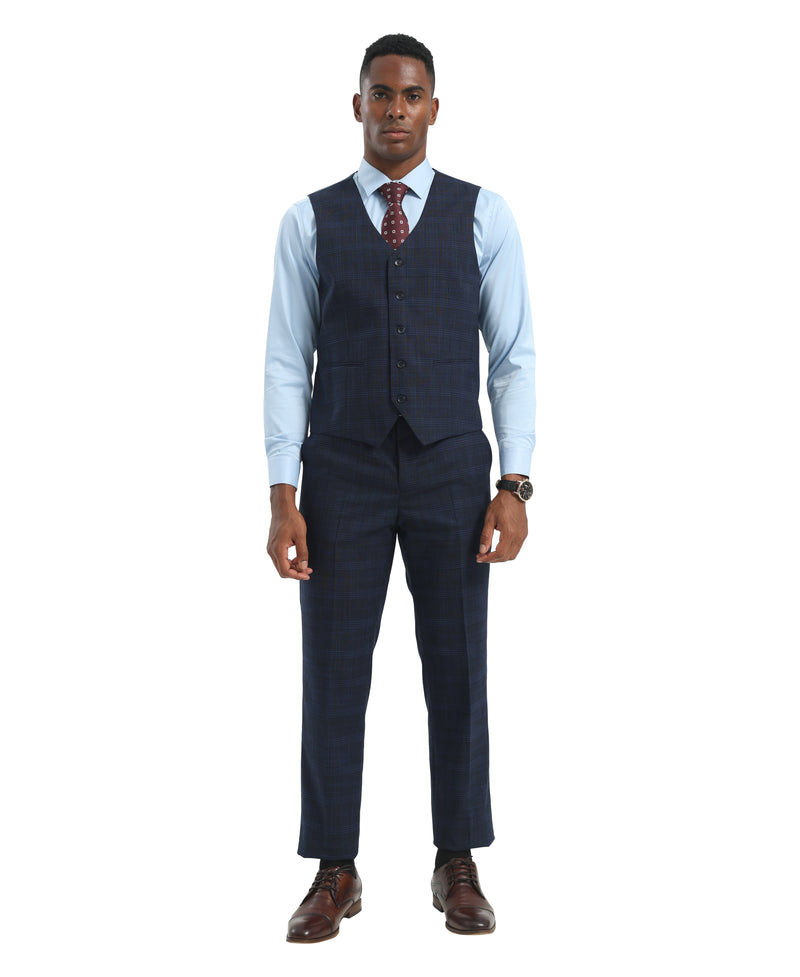 Stacy Adams Men's Hybrid Fit Suit in Navy for Creative Industry Wear