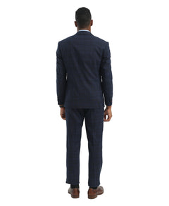 Stacy Adams Men's Hybrid Fit Suit in Navy for Creative Industry Wear