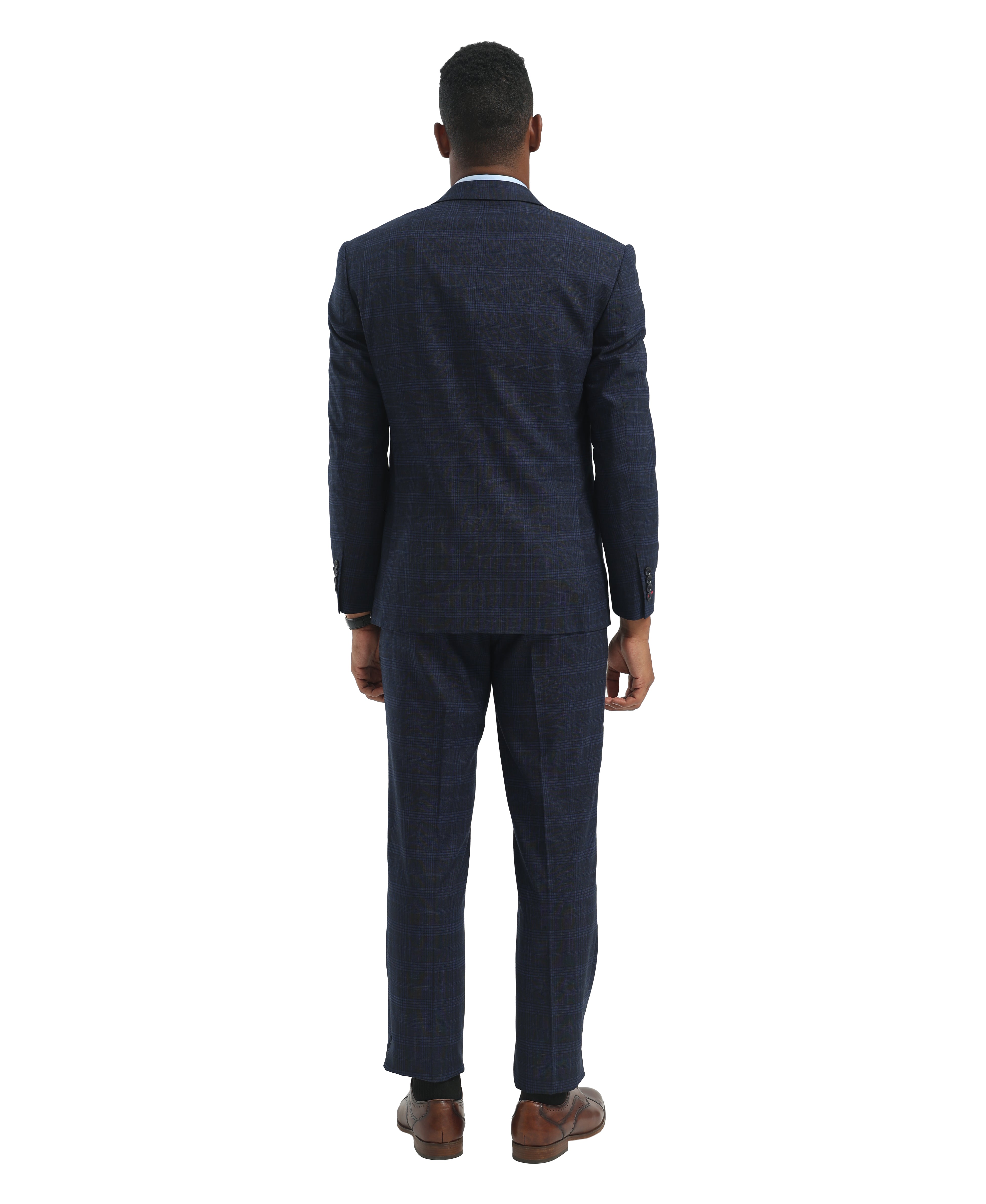 Stacy Adams Men's Hybrid Fit Suit in Navy for Creative Industry Wear