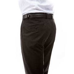 ZeGarie Men's Tailored Fit Suit Pants in Black for Formal Weddings