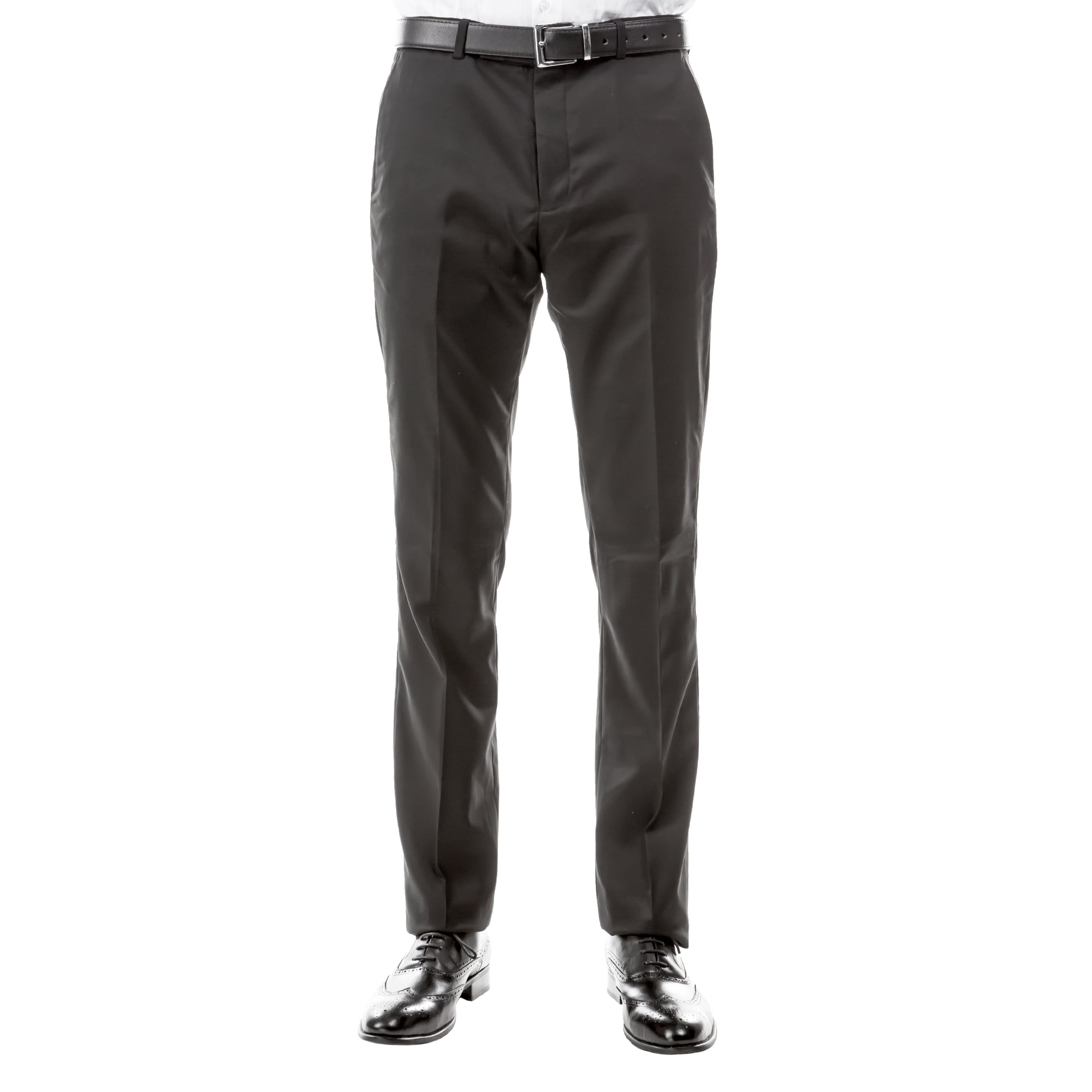 ZeGarie Men's Tailored Fit Suit Pants in Dark Grey for Sophisticated Social Event