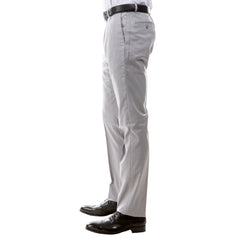 ZeGarie Men's Tailored Fit Suit Pants in Light Grey for Formal Weddings