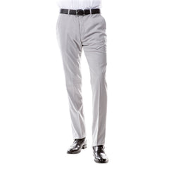 ZeGarie Men's Tailored Fit Suit Pants in Light Grey for Formal Weddings