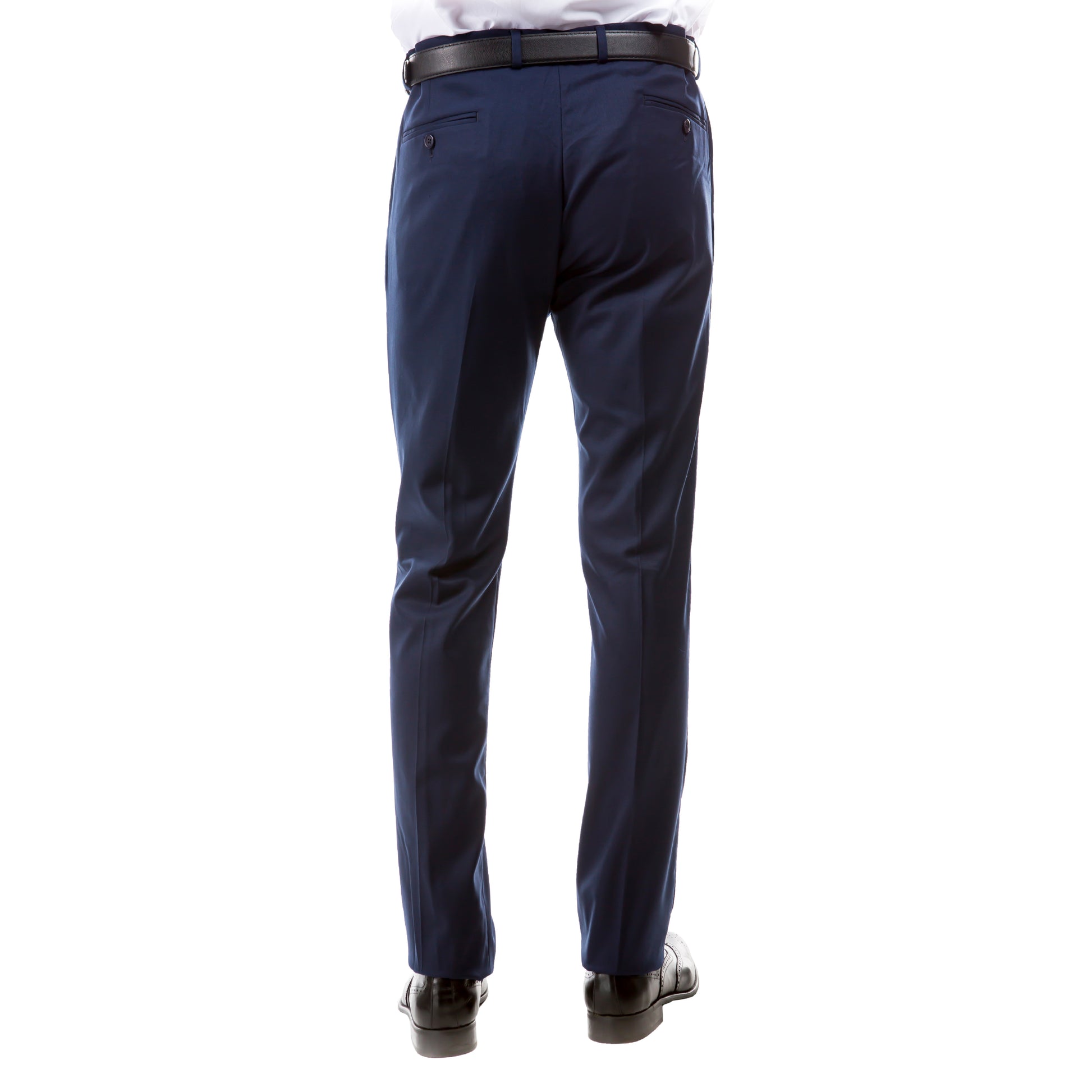 ZeGarie Men's Tailored Fit Suit Pants in Navy for Business Professional Settings