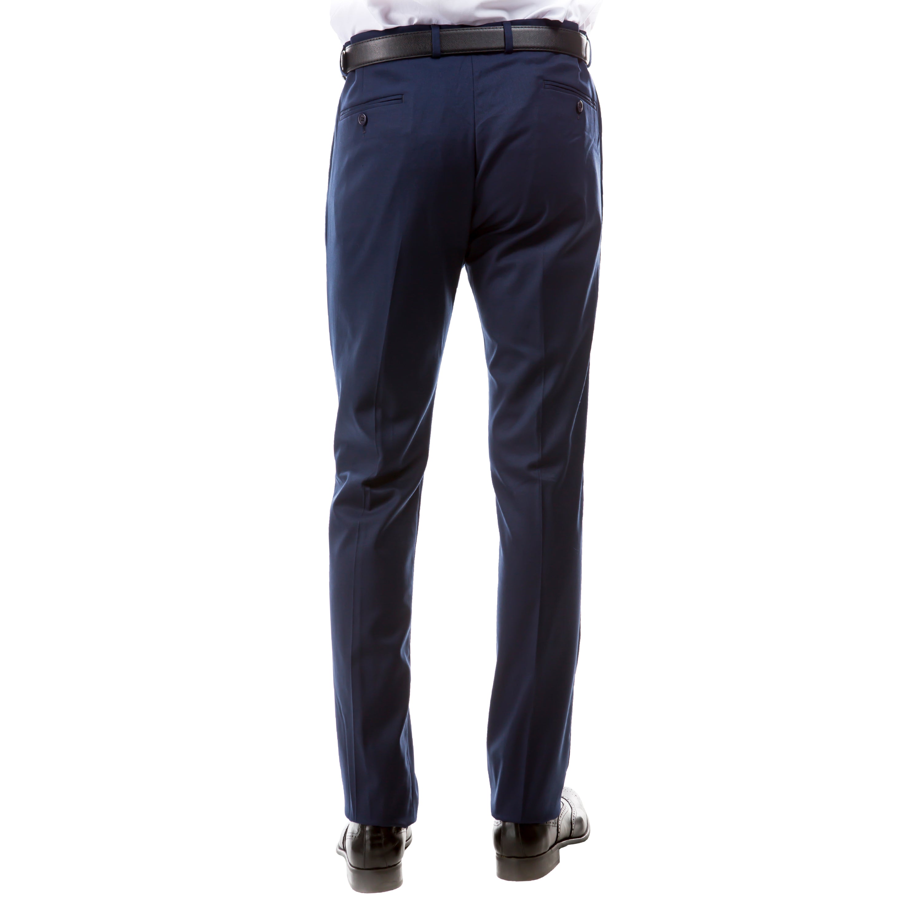 ZeGarie Men's Tailored Fit Suit Pants in Navy for Business Professional Settings