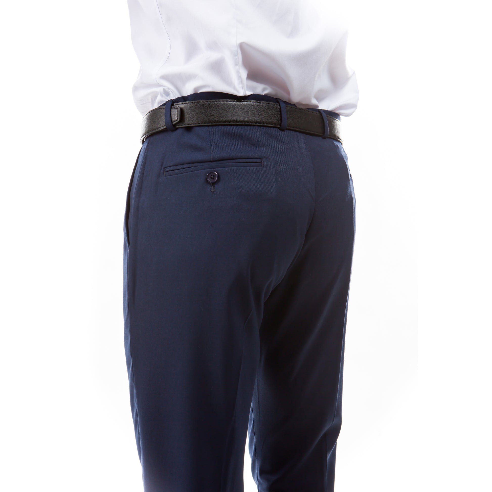ZeGarie Men's Tailored Fit Suit Pants in Navy for Business Professional Settings