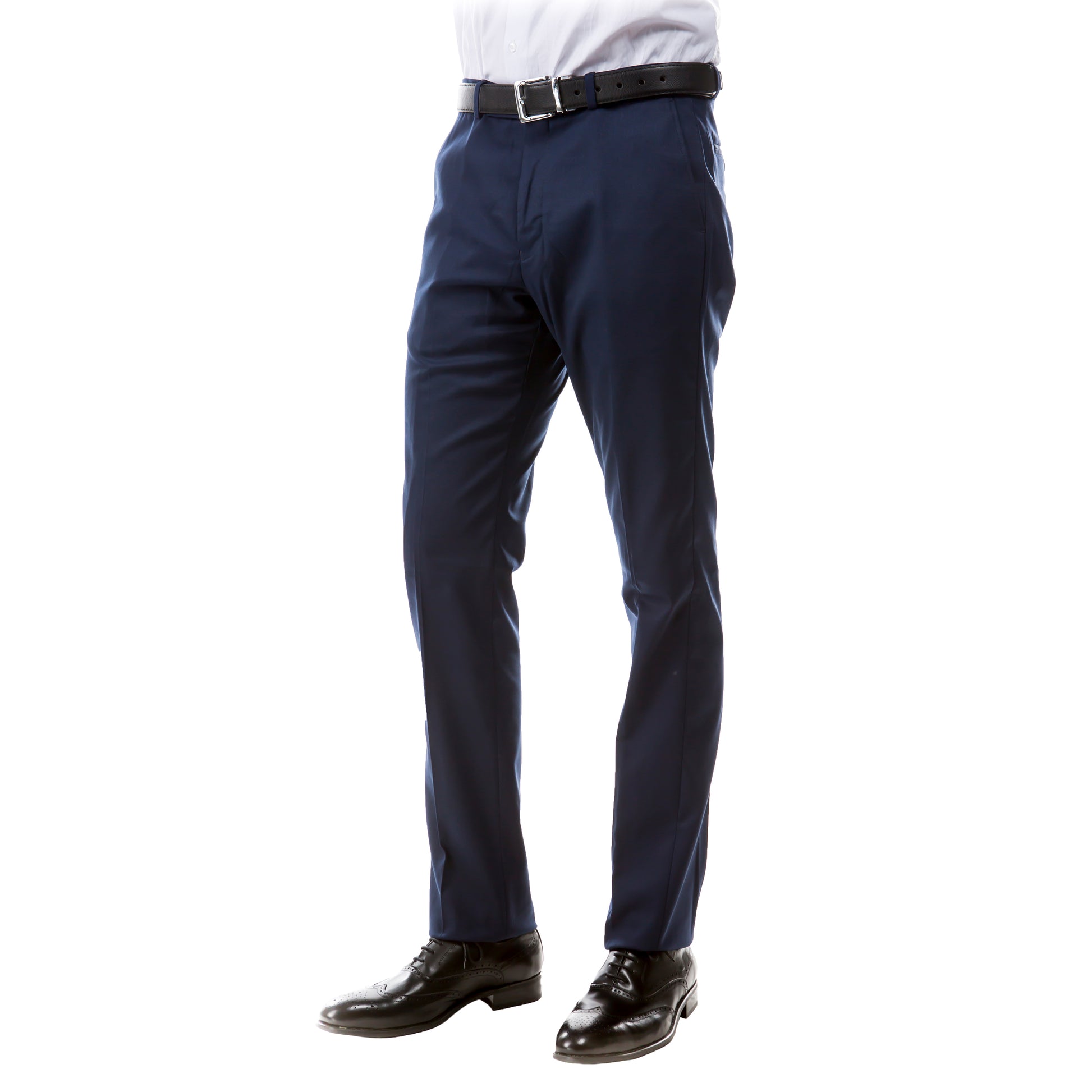 ZeGarie Men's Tailored Fit Suit Pants in Navy for Business Professional Settings