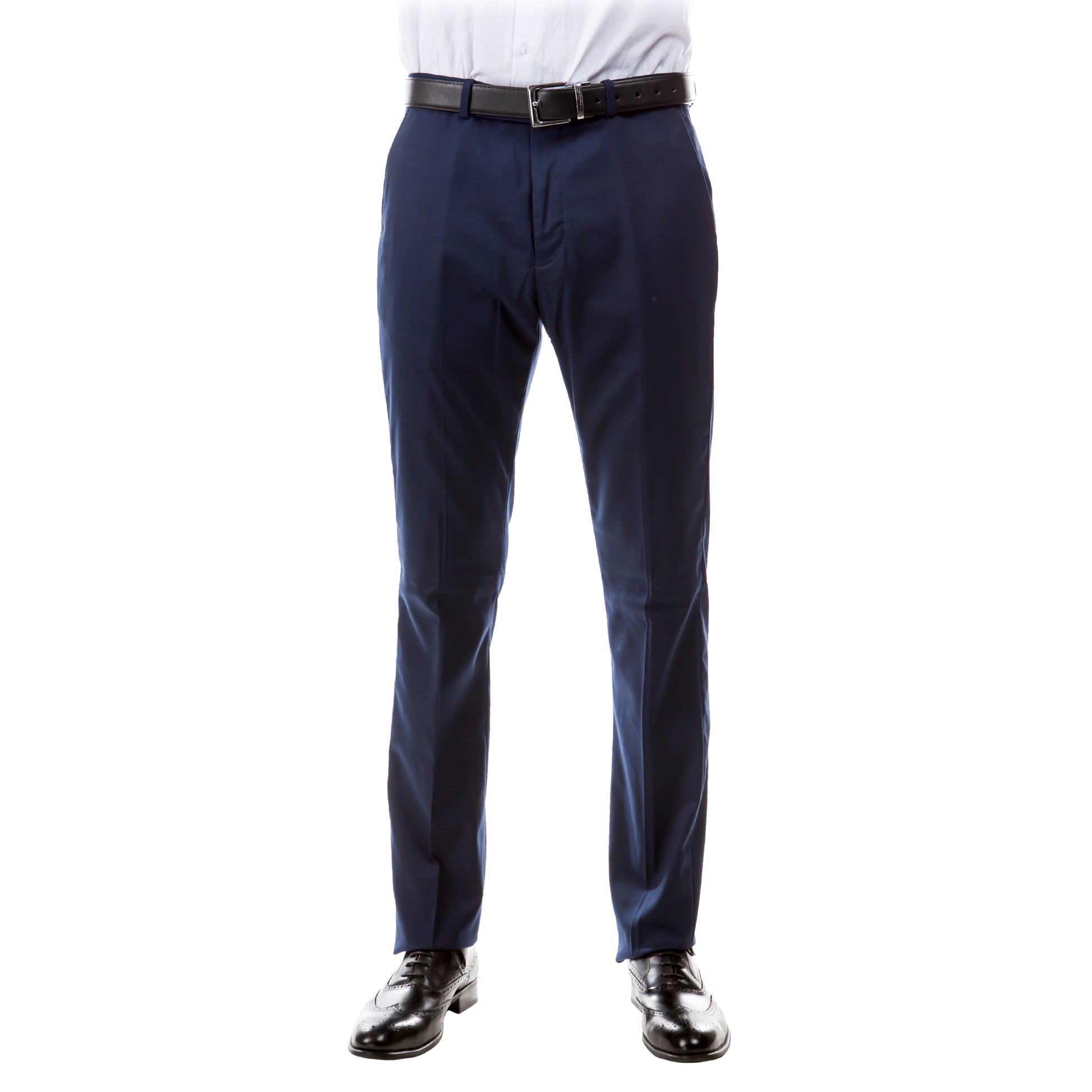 ZeGarie Men's Tailored Fit Suit Pants in Navy for Business Professional Settings